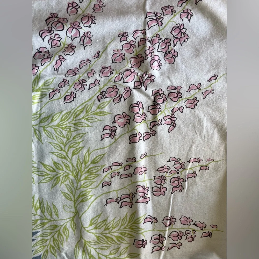 Vintage Springtime table cloth.